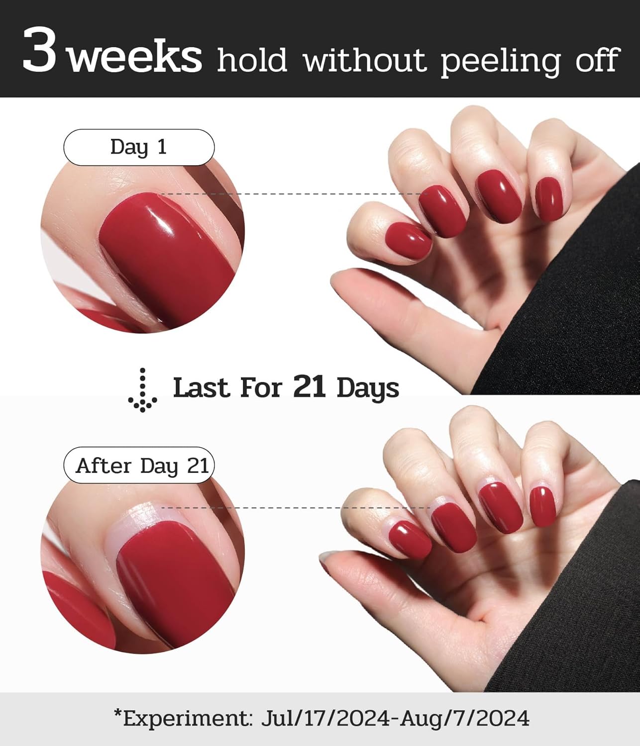 Nail Polish Strips - 22 Pcs Salon Quality Gel Nail Stickers - Long Lasting Wraps (Berry Wine Violet) - Image 6