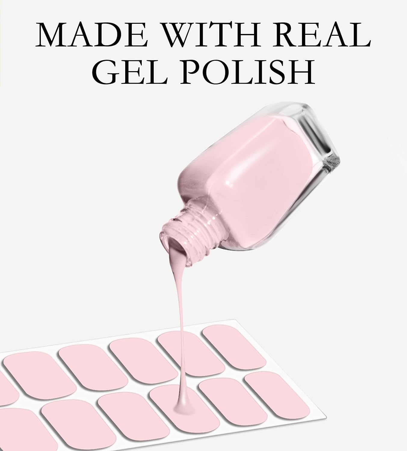 Nail Polish Strips - 44 Wraps, Stickers, Gel Strips, Easy Apply & Remove, Long Lasting, Salon Quality (Nude Pink) - Image 4