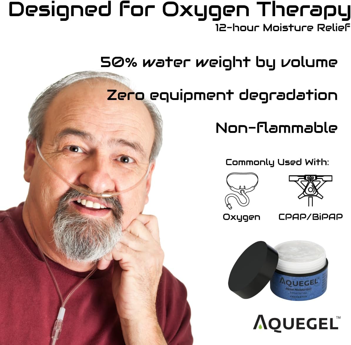 Nasal Moisturizer (Original Unscented), 12-Hour Nasal Moisture Relief, Water Based Nose Gel, Oxygen Therapy Nasal Moisturizer, Dry Nose, Nasal Dryness, Nosebleeds, Cannula, Saline Nasal Gel - Image 3