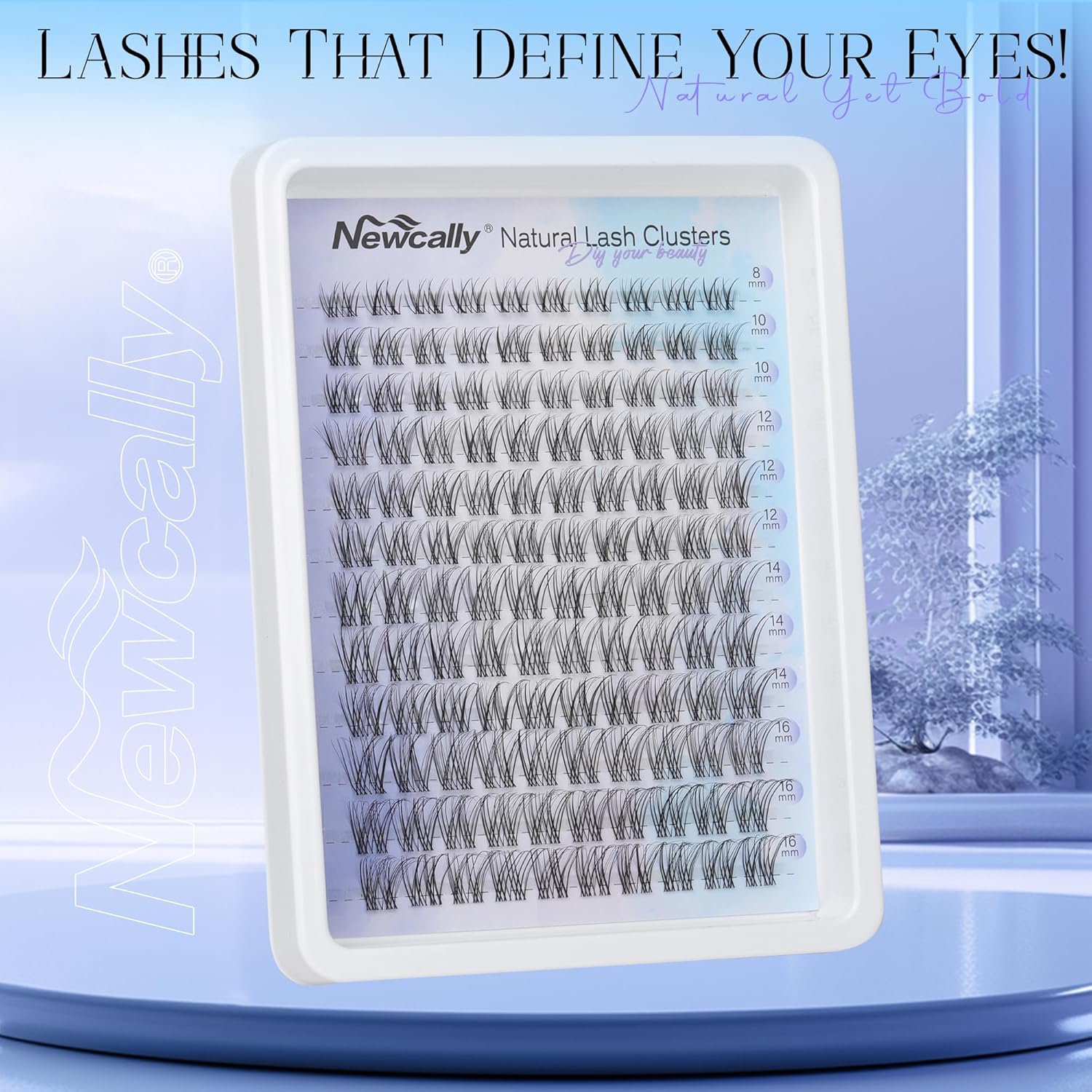 Natural Eyelash Clusters Lash Individuals DIY Lash Extension C-curly Cluster Eyelash Extensions Lash Clusters Wispy 8-16MM by Newcally - Image 2