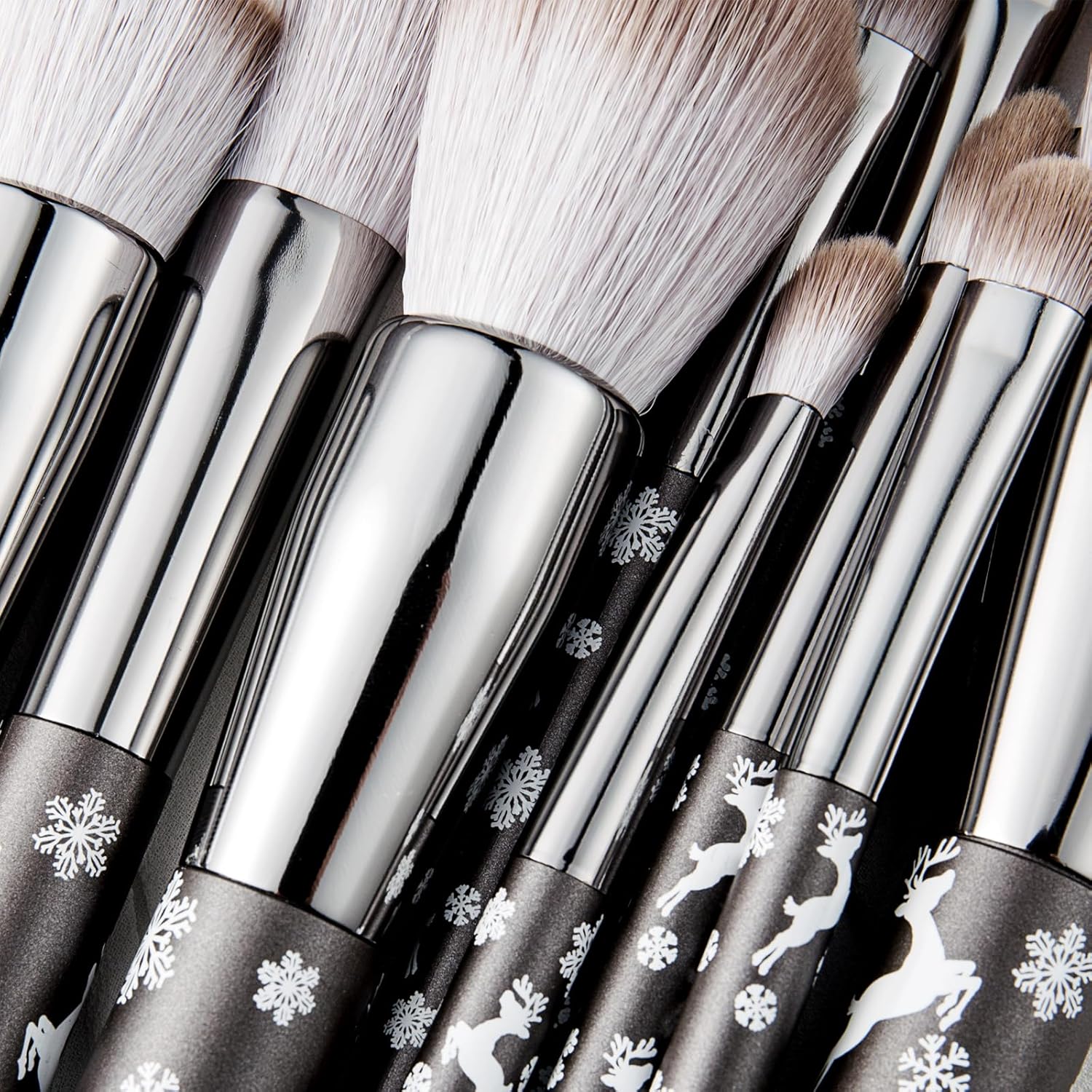 Natural Goat Hair Makeup Brush Set Professional, Snowflake Cosmetic Brushes Makeup Set, Natural Makeup Brushes, Natural Bristle Makeup Brushes, Natural Hair Makeup Brushes Set Professional. - Image 3