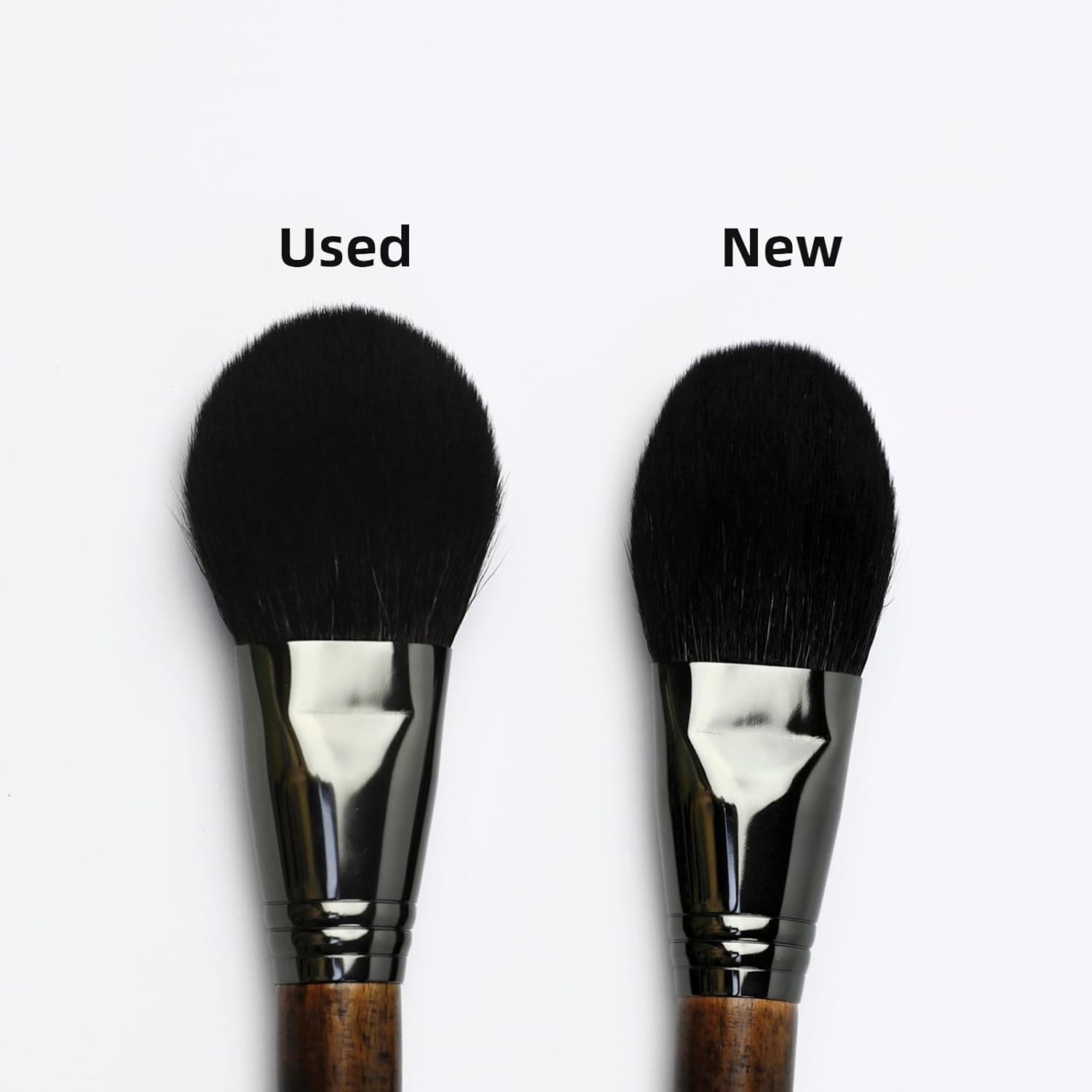 Natural Goat Hair Makeup Brushes Set of 4, Face Brushes, Professional Natural Hair Cosmetic Brushes, Beech Wood Handle. Super Soft Bristles, Variety of Brushes. - Image 5