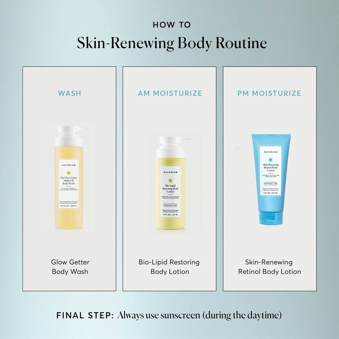 Naturium Skin-Renewing Retinol Body Lotion, Advanced Firming Anti-Aging Skin Care, with Encapsulated Retinol & Shea Butter, 8 oz - Image 7