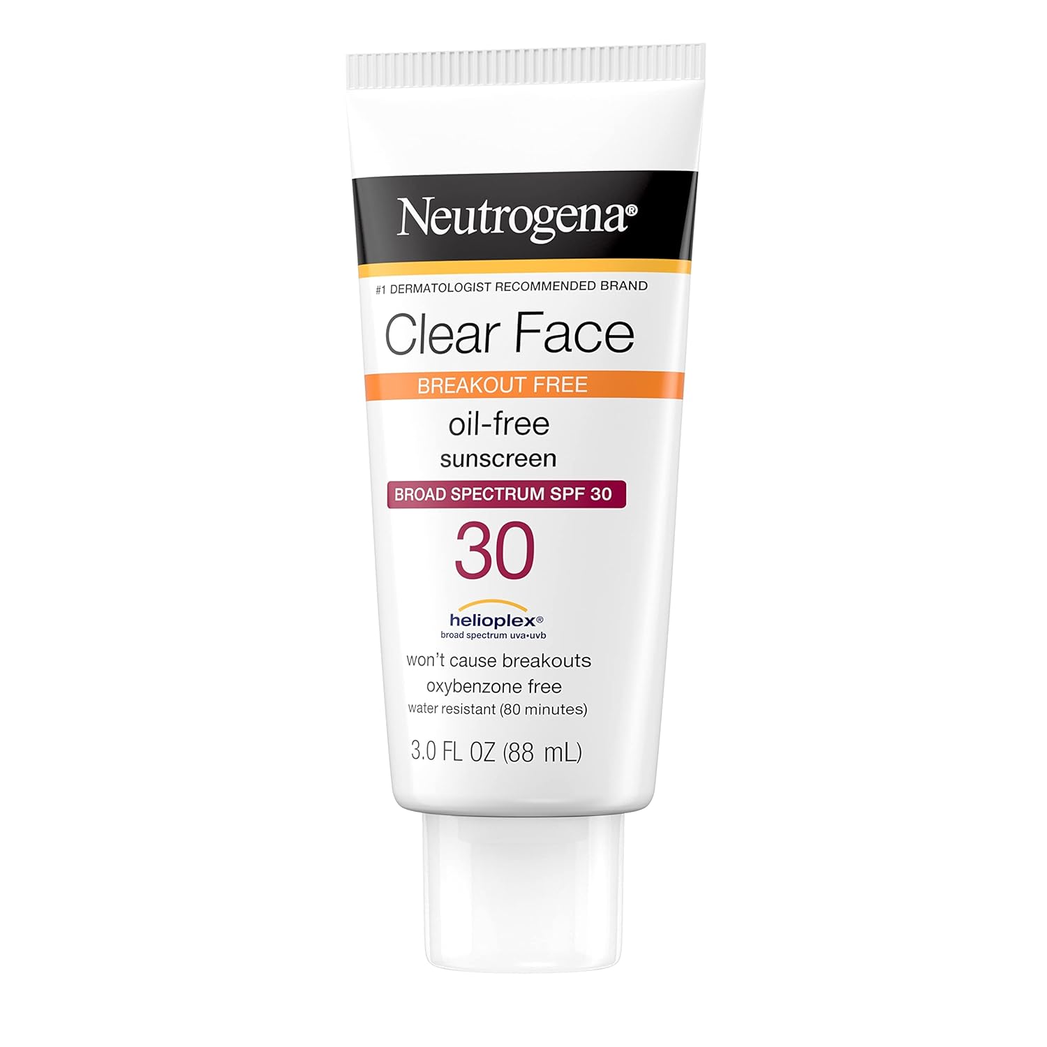 Neutrogena Clear Face Sunscreen Lotion for Acne-Prone Skin, Broad Spectrum SPF 30 Facial Sunscreen for Oily Skin, Fragrance- & Oxybenzone-Free Water Resistant, 3 fl. oz - Image 15