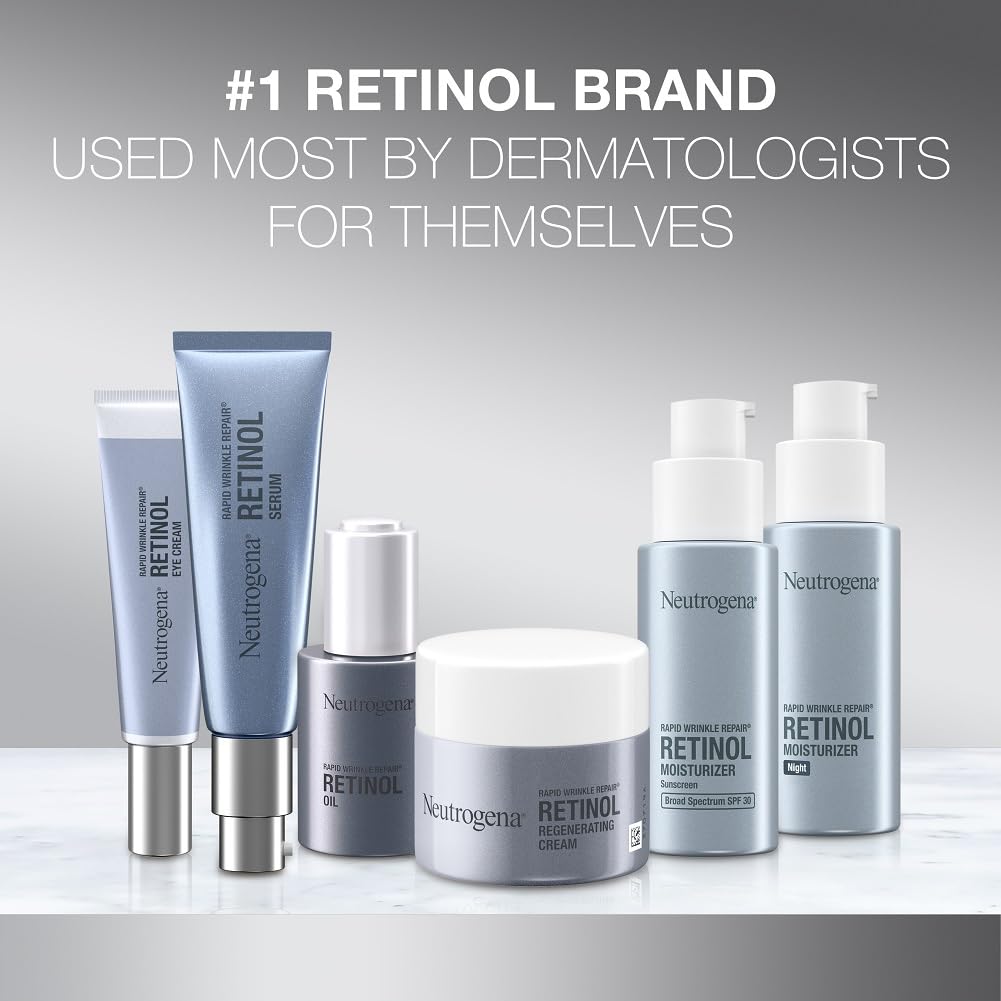 Neutrogena Rapid Wrinkle Repair Retinol Face Moisturizer, Fragrance Free, Daily Anti-Aging Face Cream with Retinol & Hyaluronic Acid to Fight Fine Lines, Wrinkles, & Dark Spots, 1.7 oz - Image 7
