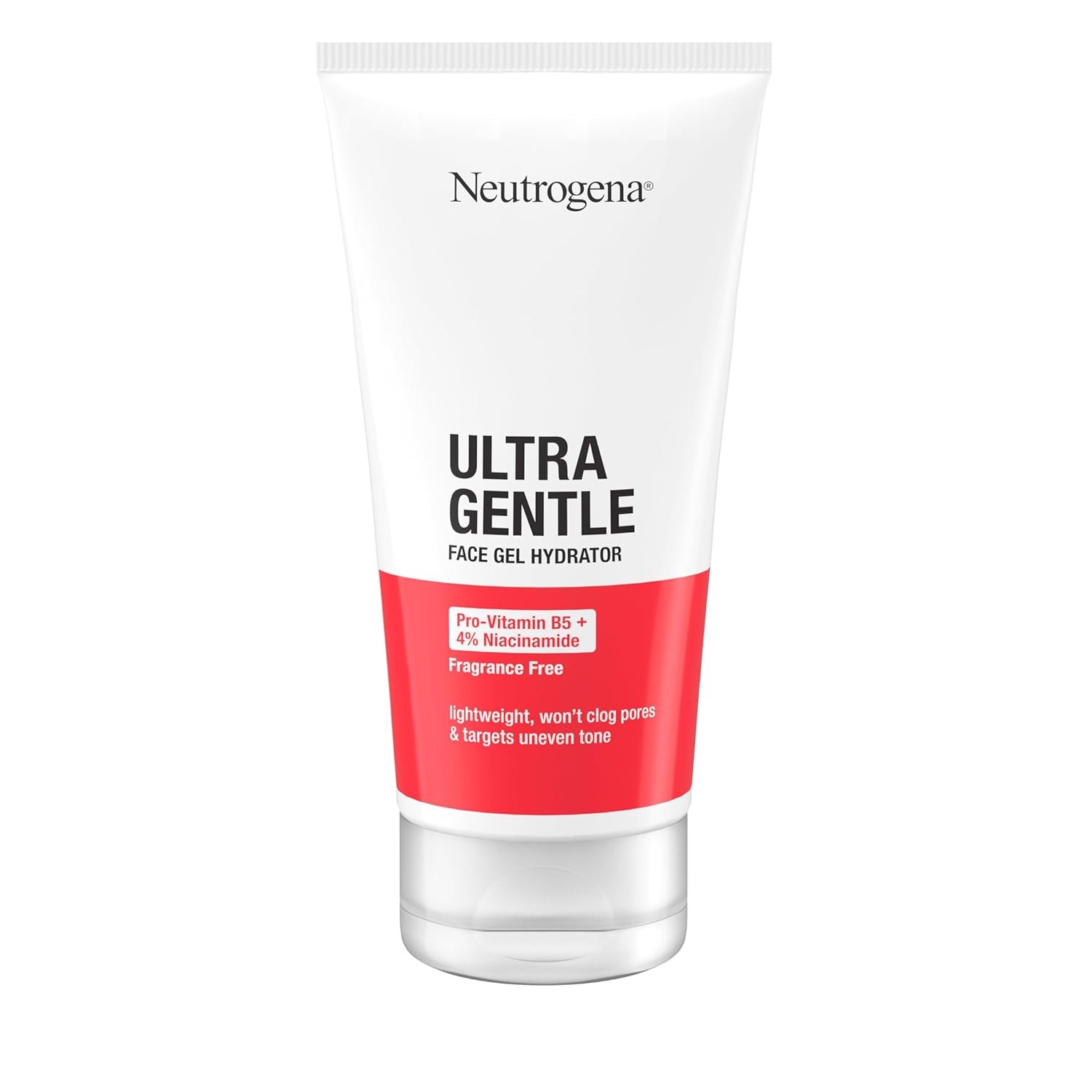 Neutrogena Ultra Gentle Face Gel Hydrator with Pro-Vitamin B5 & 4% Niacinamide Designed for Acne-Prone Skin, Lightweight Gel Cream Targets Uneven Skin Tone, Fragrance-Free, 5.0 oz - Image 2