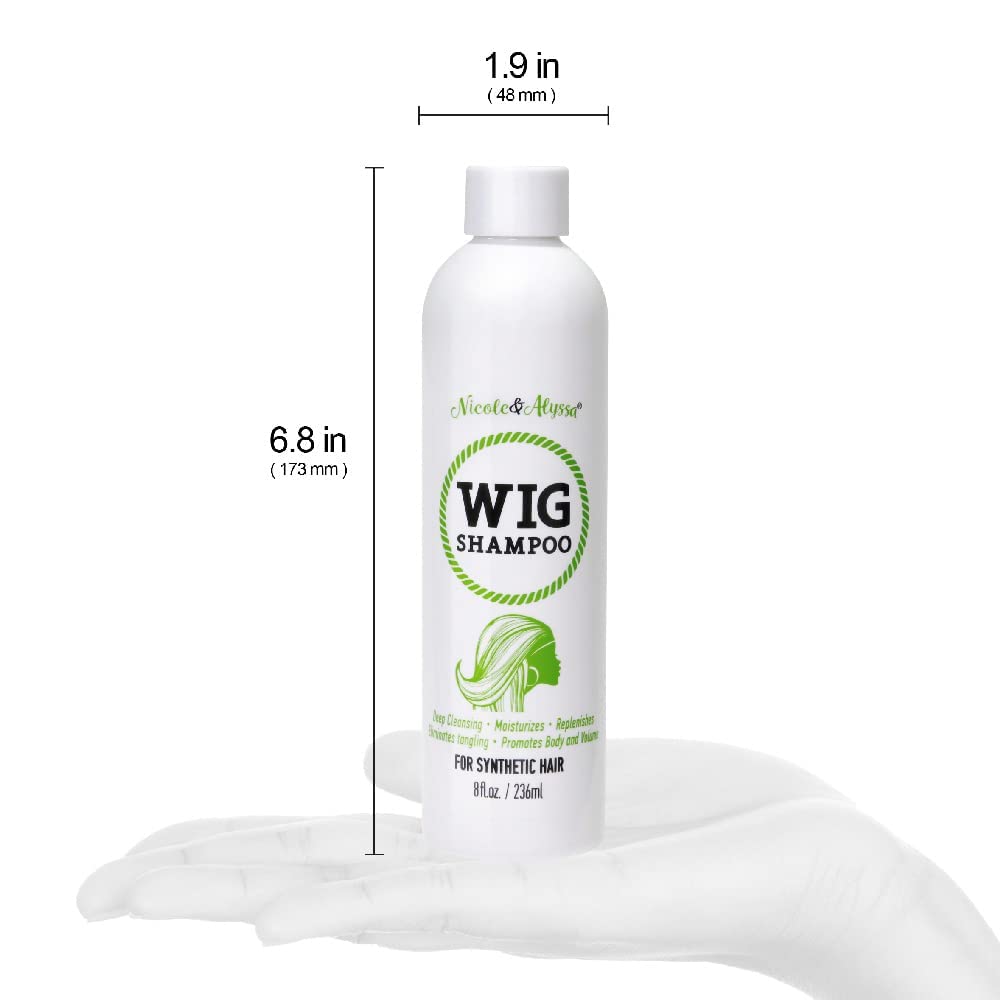 Nicole & Alyssa 8oz Synthetic Hair Wig Shampoo Deep Cleansing Moisturizing Detangling Pack of 1 - Image 2