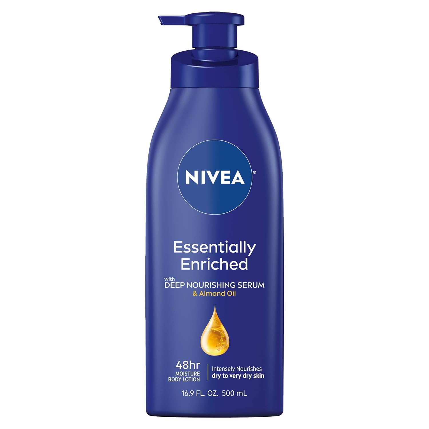 NIVEA Essentially Enriched Body Lotion for Very Dry Skin with Hyaluronic Acid, Almond Oil and Deep Nourishing Serum, 72-Hour Body Moisturizer, 16.9 Fl Oz Pump Bottle, Pack of 2 - Image 14