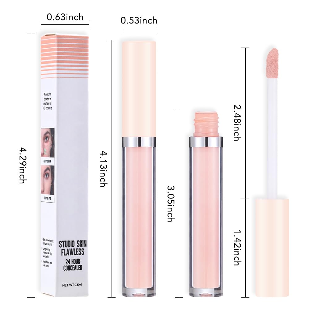Nude Pink Camo Concealer, Under Eye Brightener, Long-Lasting Full-Coverage & Highly Pigmented Matte Finish Concealer | Conceal Crease-Proof | Perfect Makeup for Middle-Aged & Older Women - Image 6