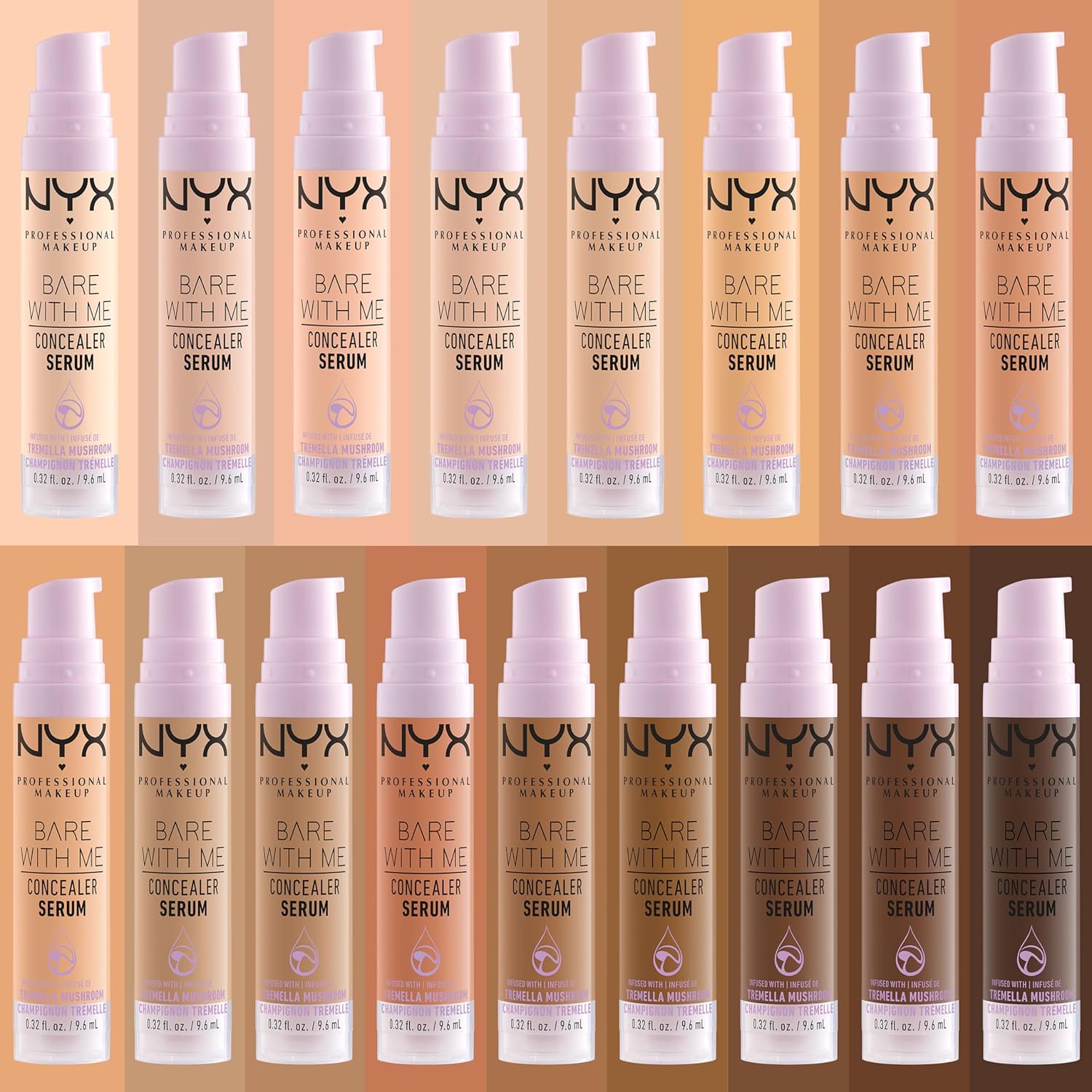 NYX PROFESSIONAL MAKEUP Bare With Me Concealer Serum, Concealer Makeup For Up To 24Hr Hydration - Mocha - Image 6