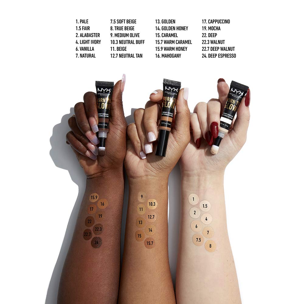 NYX PROFESSIONAL MAKEUP Born To Glow Radiant Concealer, Medium Coverage - Deep Espresso - Image 3