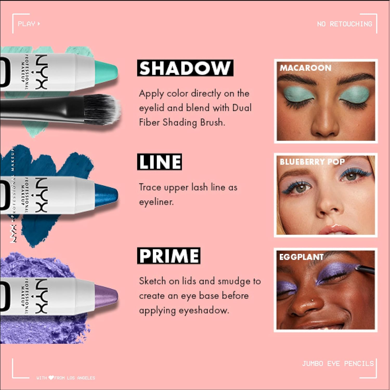 NYX PROFESSIONAL MAKEUP Jumbo Eye Pencil, Blendable Eyeshadow Stick & Eyeliner Pencil - Donut (Lilac) - Image 8