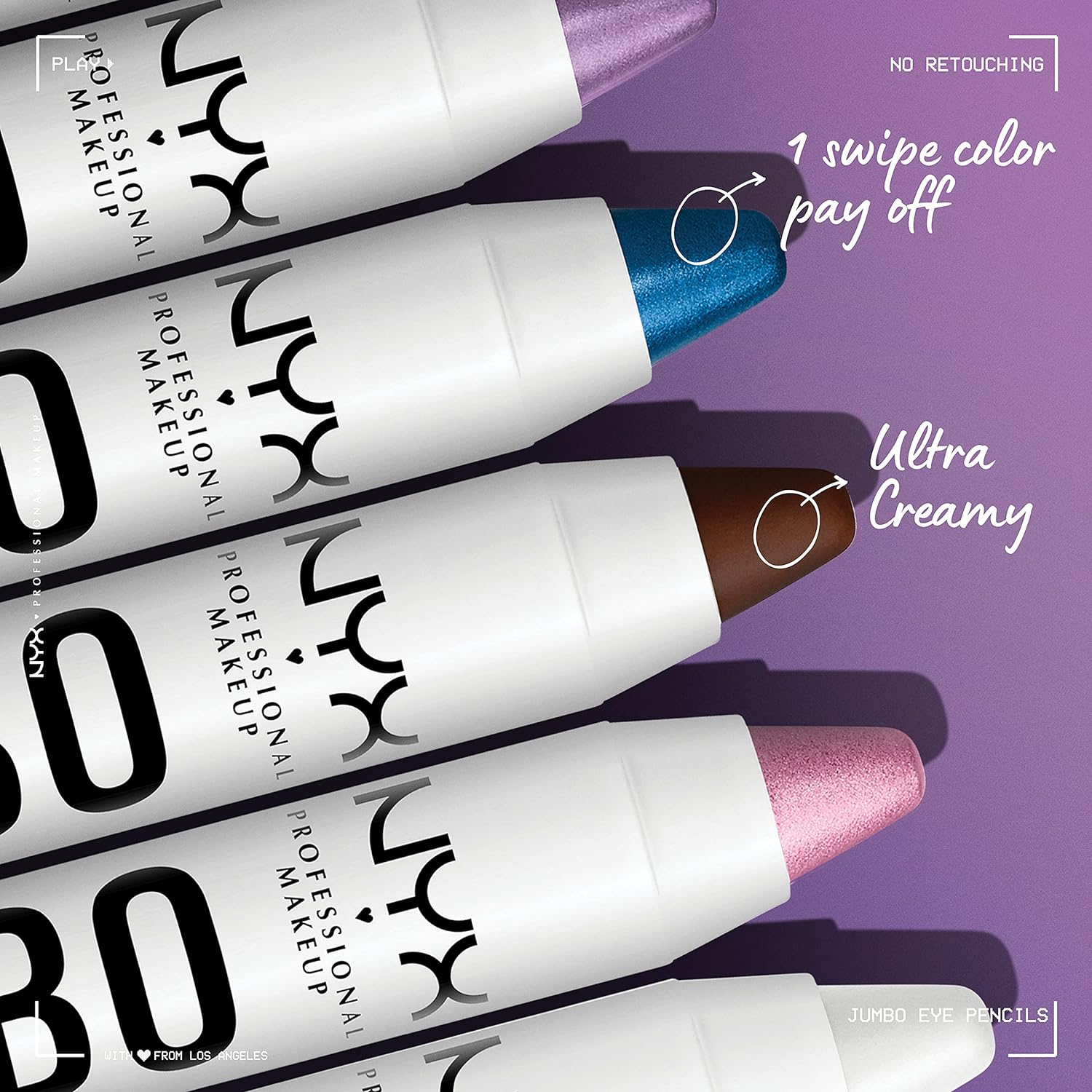 NYX PROFESSIONAL MAKEUP Jumbo Eye Pencil, Blendable Eyeshadow Stick & Eyeliner Pencil - Donut (Lilac) - Image 3