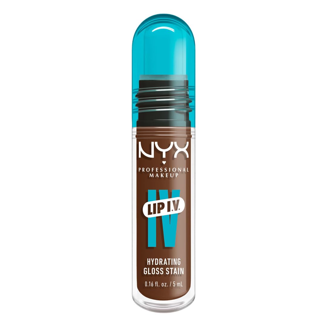 NYX PROFESSIONAL MAKEUP Lip IV Hydrating Glossy Lip Stain with 12HR Hydration - Splash N Spice (Brown) - Image 2