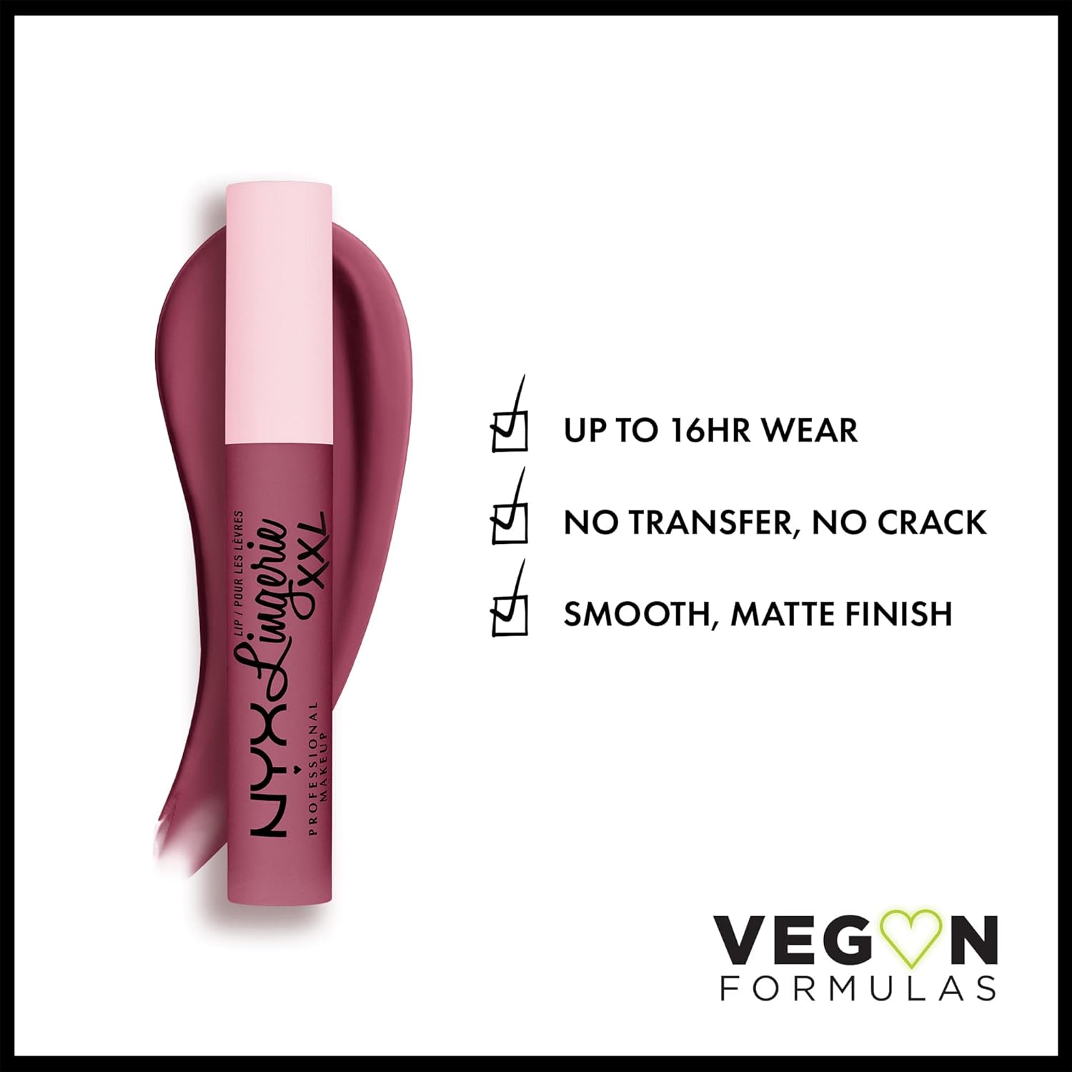 NYX PROFESSIONAL MAKEUP Lip Lingerie XXL Matte Liquid Lipstick - Unlaced (Cool Toned Dusty Rose) - Image 2