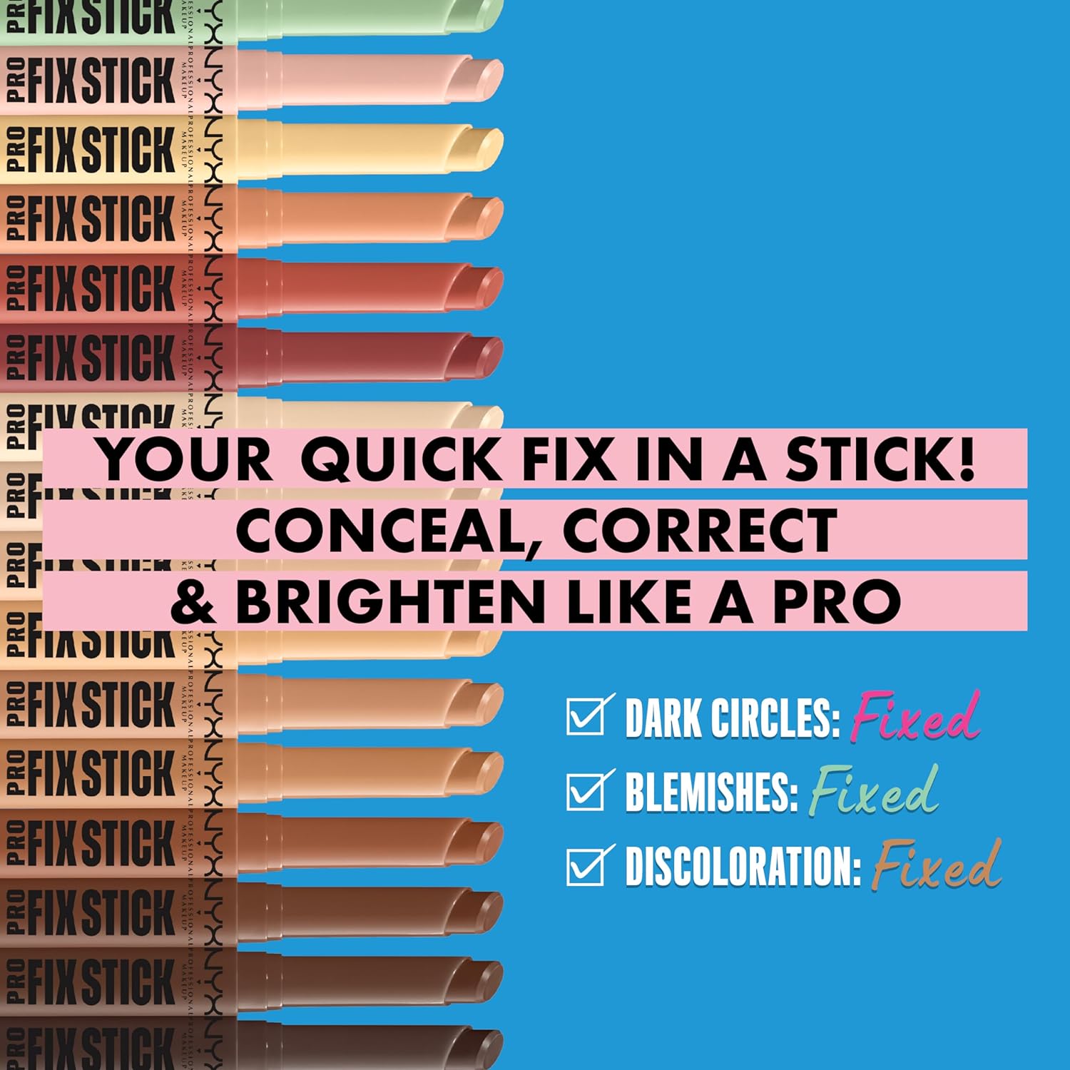 NYX PROFESSIONAL MAKEUP Pro Fix Stick Correcting Concealer, Buildable Medium Coverage Concealer Stick - Fair - Image 3