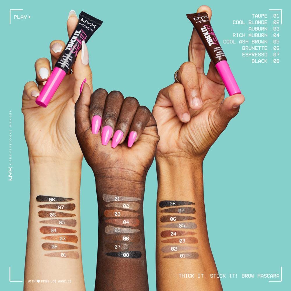 NYX PROFESSIONAL MAKEUP Thick It Stick It Thickening Brow Mascara, Eyebrow Gel - Cool Ash Brown - Image 5