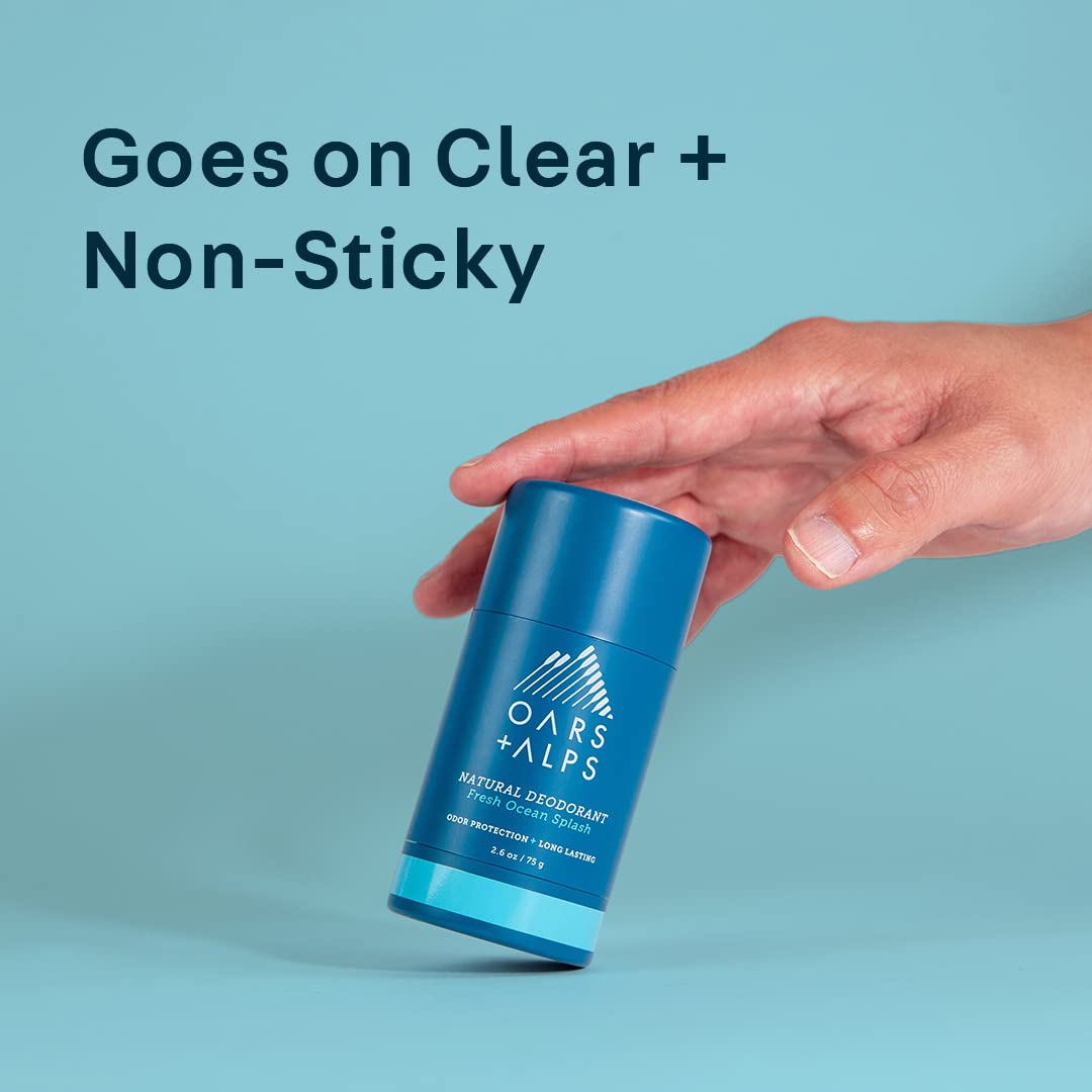 Oars + Alps Aluminum Free Deodorant for Men and Women, Dermatologist Tested and Made with Clean Ingredients, Vegan, Fresh Ocean Splash, 1 Pack, 2.6 Oz - Image 7