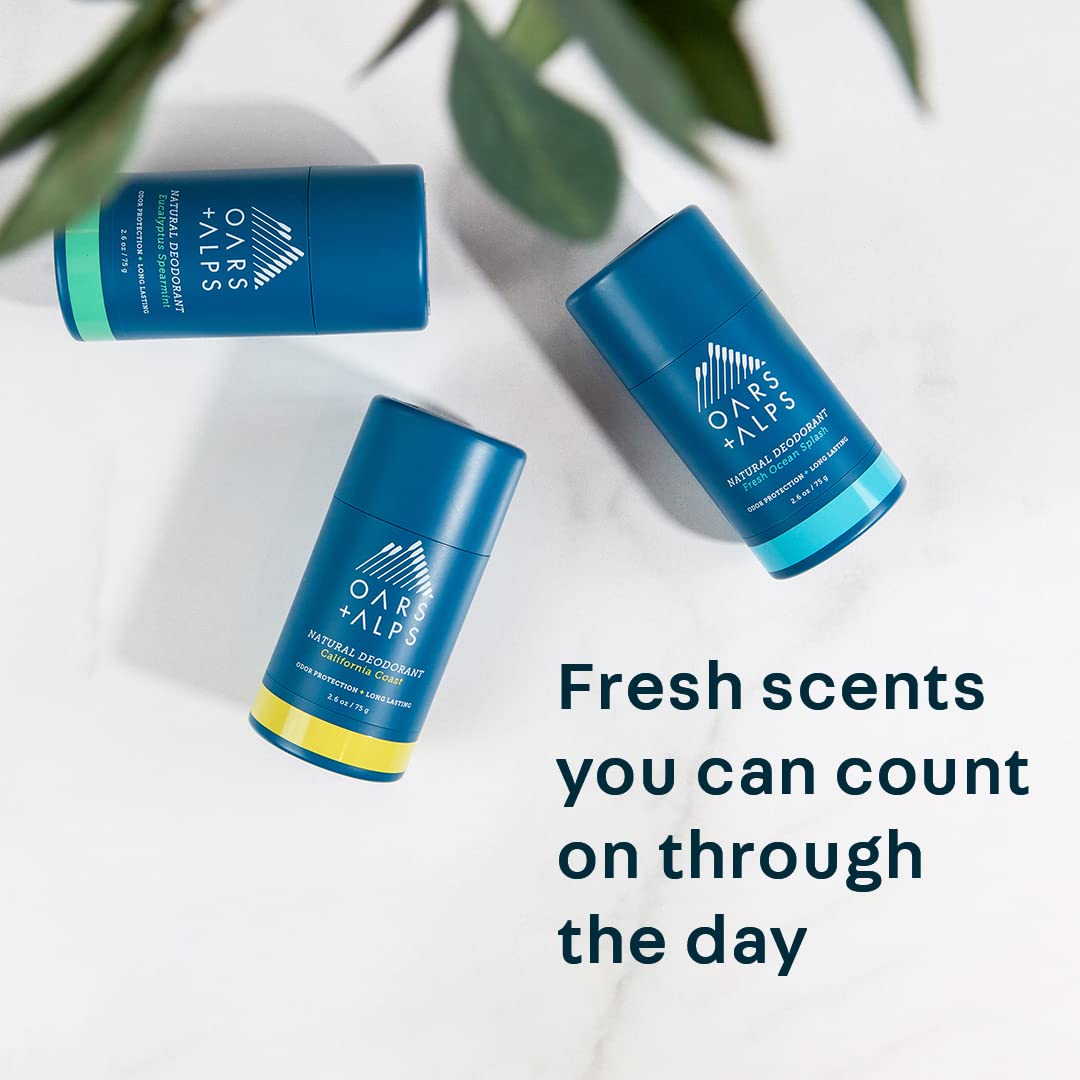 Oars + Alps Aluminum Free Deodorant for Men and Women, Dermatologist Tested and Made with Clean Ingredients, Vegan, Fresh Ocean Splash, 1 Pack, 2.6 Oz - Image 4