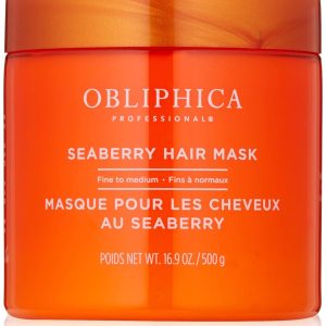 Obliphica Seaberry Hair Mask - Deep Conditioning Hydrating Treatment for Dry and Damaged Hair - Fine, Frizzy, and Color-Treated Hair - 1.05 Pound (Pack of 1)