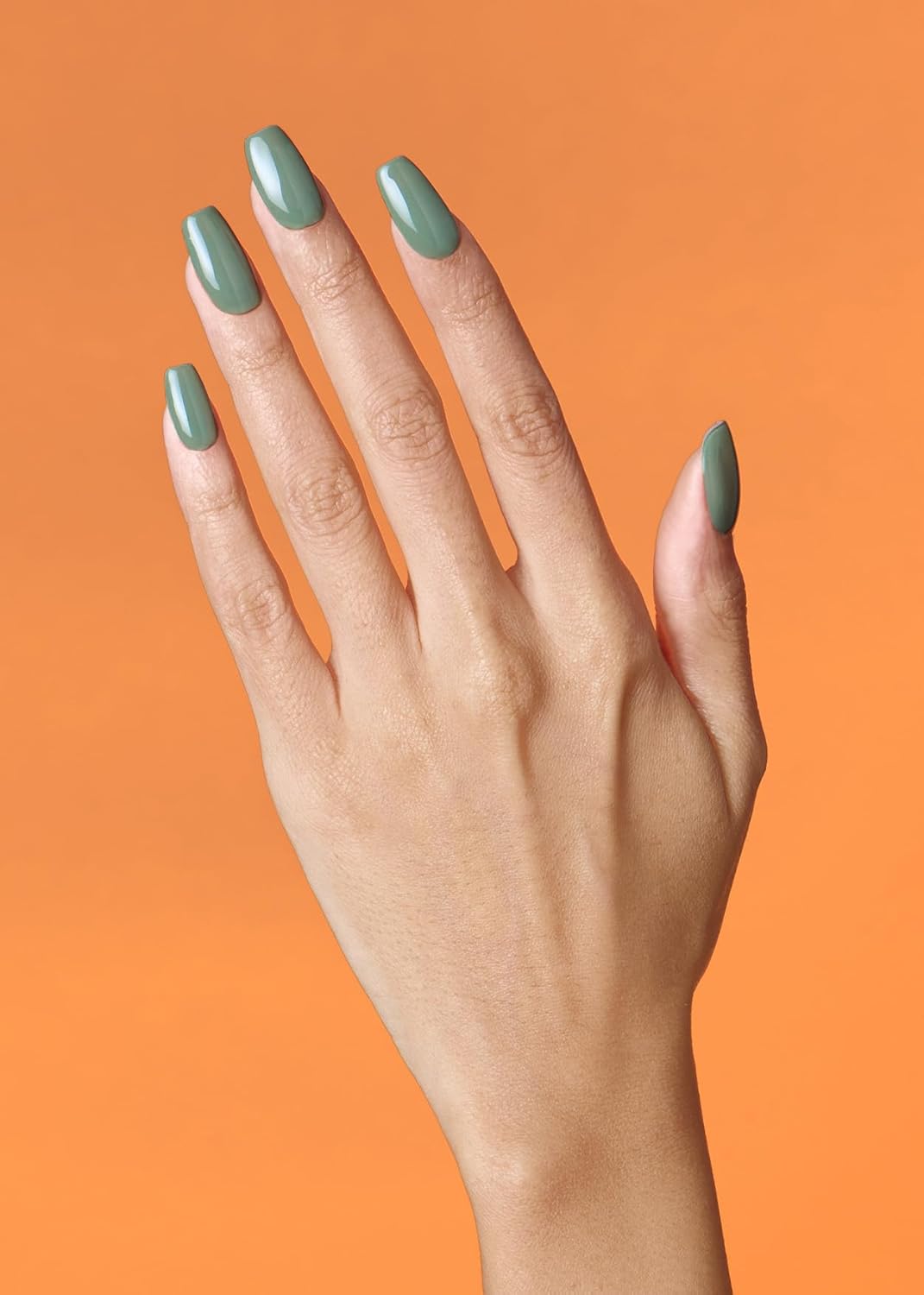 ohora Semi Cured Gel Nail Strips (N Cream Leaf) - Green, Solid, Works with Any UV/LED Lamps, Salon-Quality, Long Lasting, Easy to Apply & Remove - Includes 2 Prep Pads, Nail File & Wooden Stick - Image 2