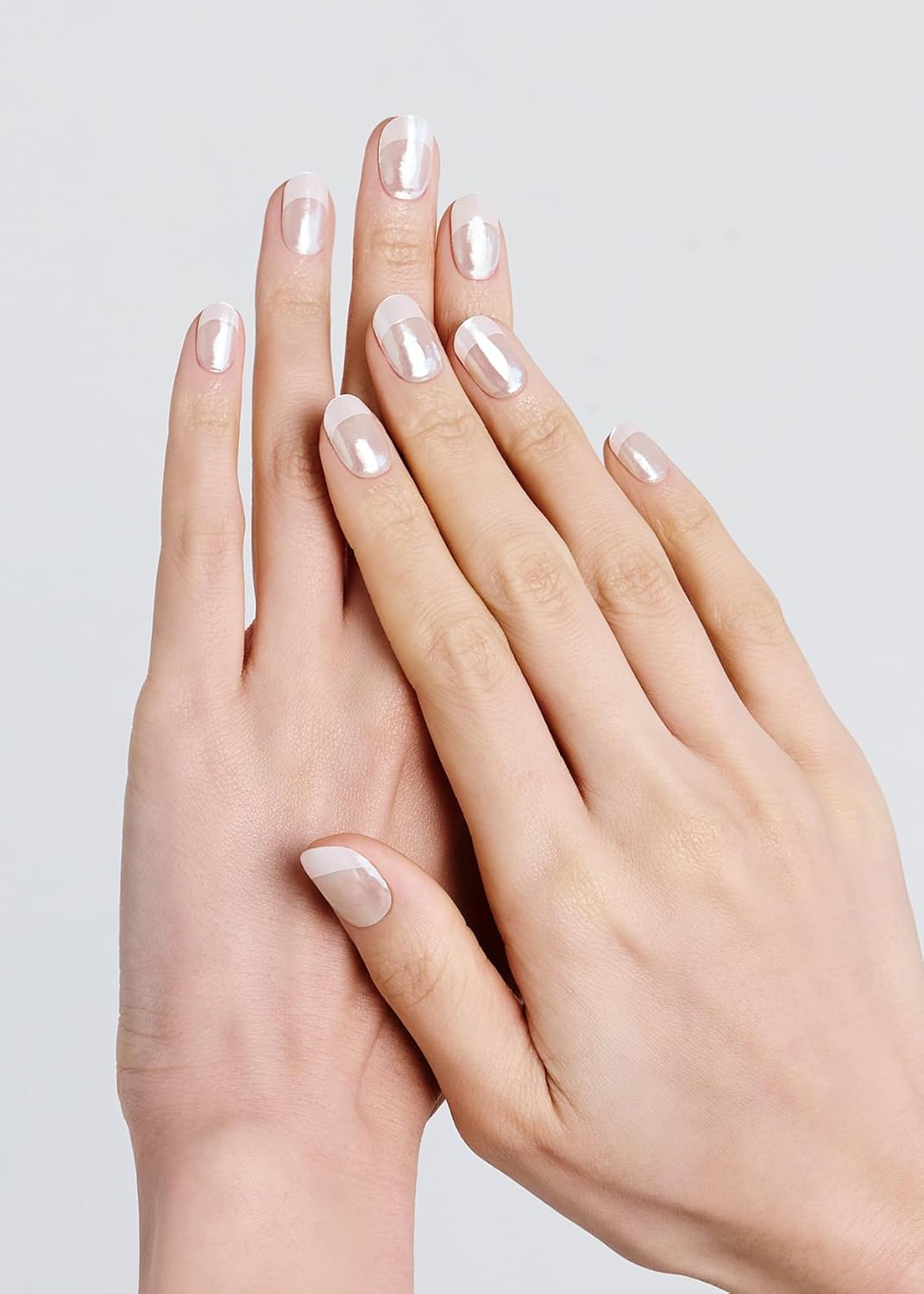 ohora Semi Cured Gel Nail Strips (N Glow French) - White, Glazed, Works with Any UV/LED Lamps, Salon-Quality, Long Lasting, Easy to Apply & Remove - Includes 2 Prep Pads, Nail File & Wooden Stick - Image 2