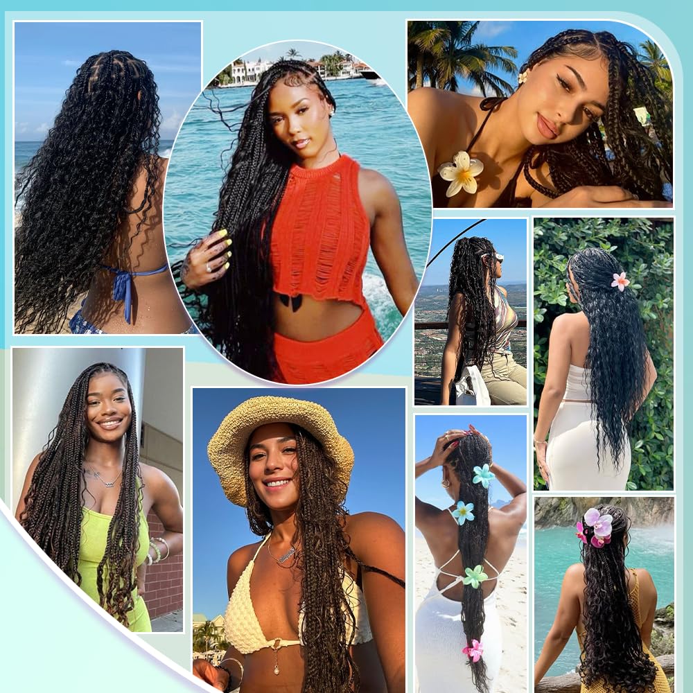 18 Inch Deep Water Wave Ombre Braiding Human Hair Extensions - 6 Bundles 150g - Image 5