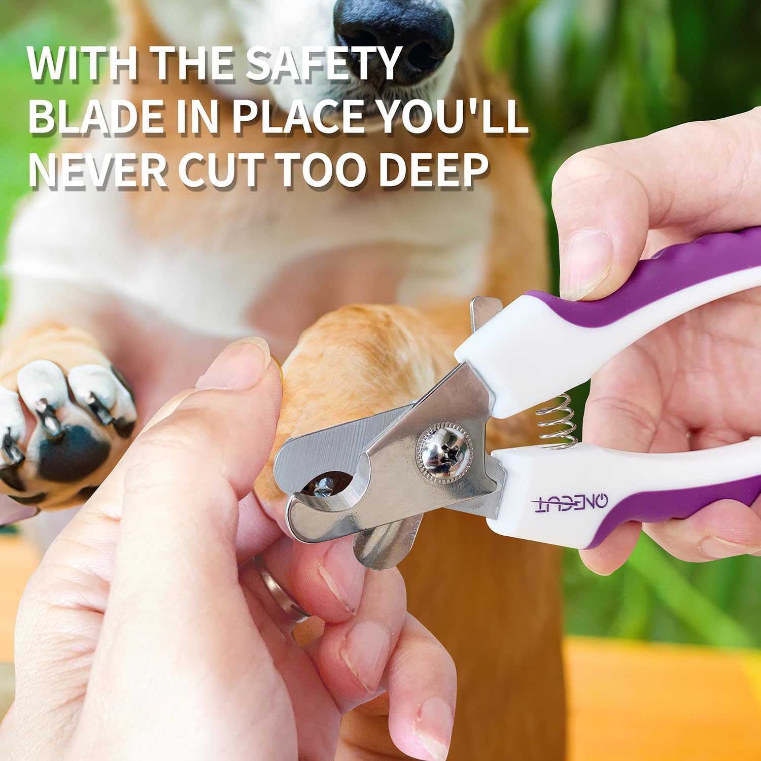 OneCut 4.7" Small Dog & Cat Nail Clipper Stainless Steel Cat Claw Trimmers for Rabbits, Guinea Pigs, Birds, Puppies, Kittens and Small Animals Pet Nail Clipper for Professional and Home Use (Pink) - Image 4