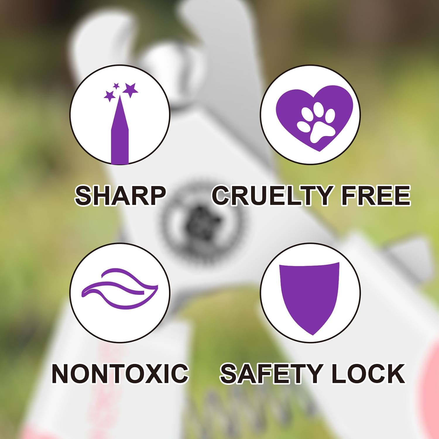 OneCut 4.7" Small Dog & Cat Nail Clipper Stainless Steel Cat Claw Trimmers for Rabbits, Guinea Pigs, Birds, Puppies, Kittens and Small Animals Pet Nail Clipper for Professional and Home Use (Purple) - Image 7