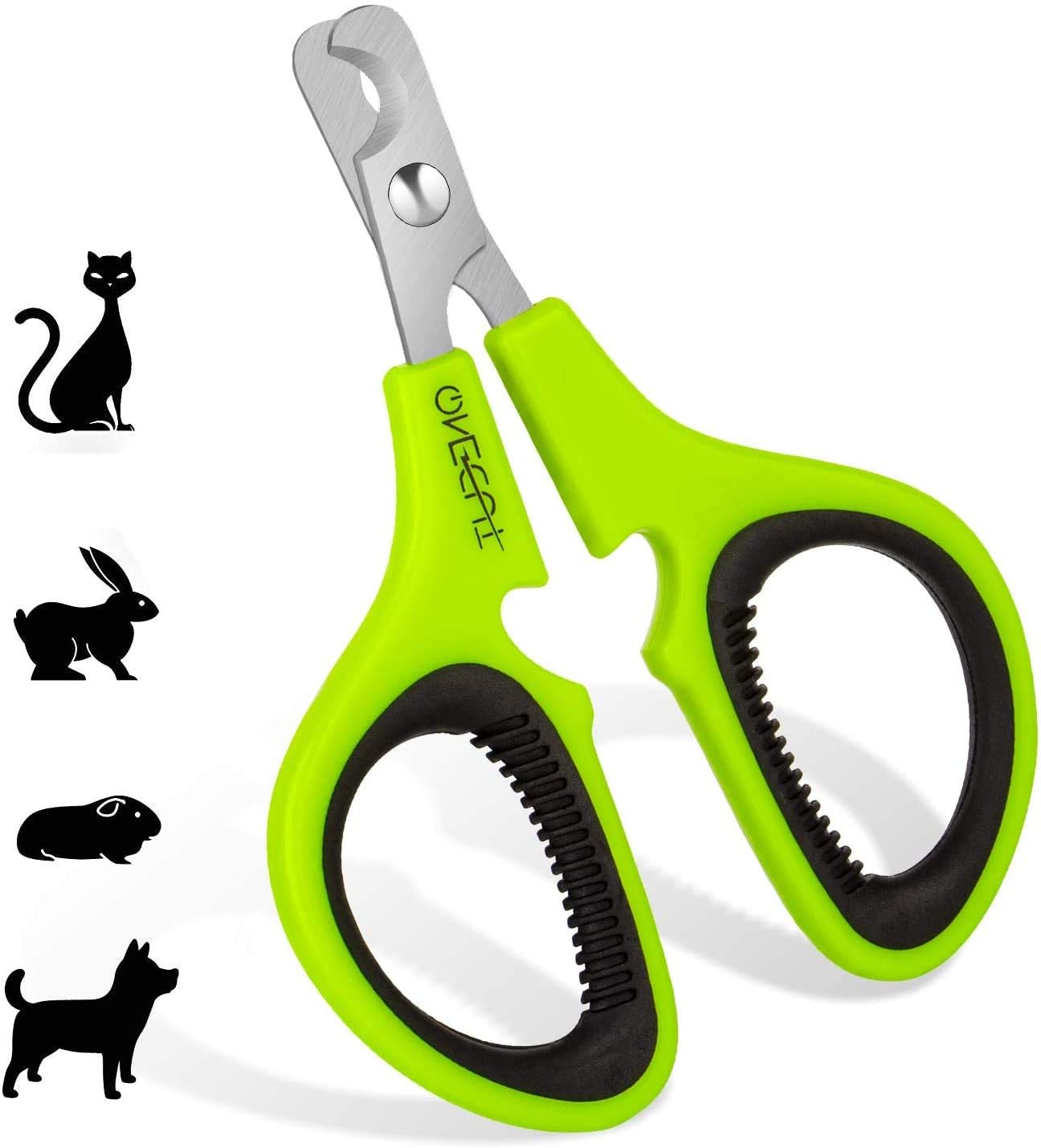 OneCut Pet Nail Clippers, Update Version Cat & Kitten Claw Nail Clippers for Trimming, Professional Pet Nail Clippers Best for a Cat, Puppy,Rabbit, Kitten & Small Dog,Sharp & Safe (Green) - Image 2