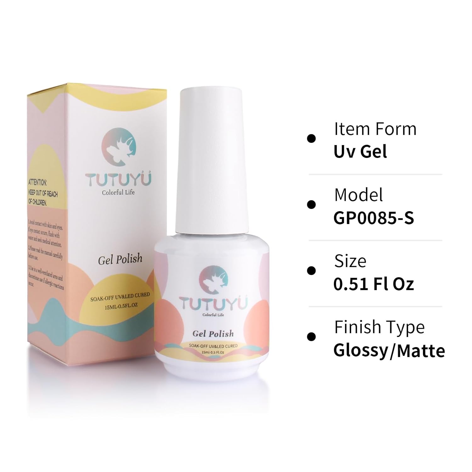 Orange Neon Gel Polish,15ml UV/LED Soak Off Bright Orange Gel Nail Polish Kit for Manicure Salon or DIY Nail Art at Home,Summer Holiday Color Gel - GP0085 - Image 8