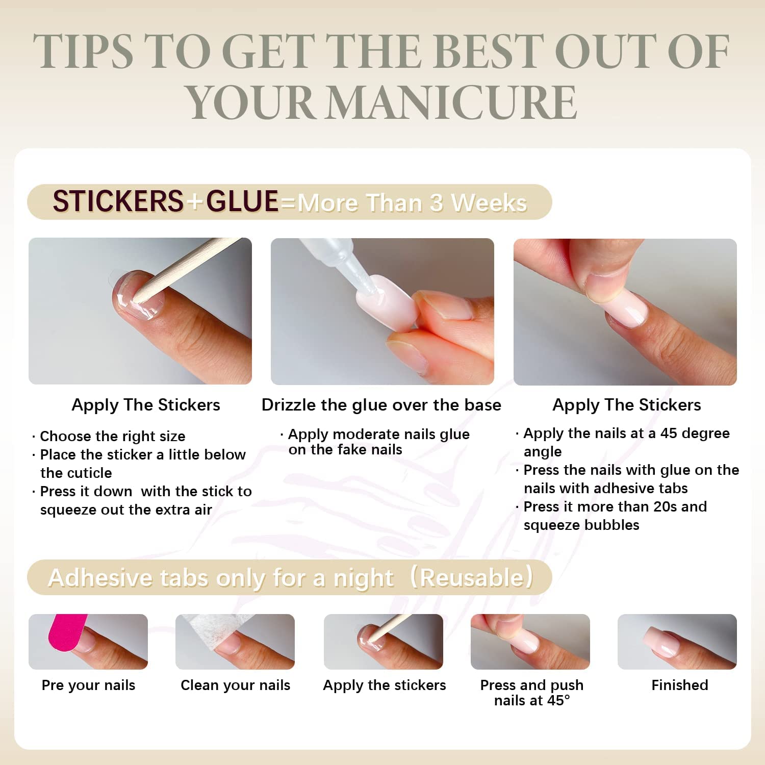 Orange Press on Nails Almond Shaped Nails Press ons, Medium Fake Nails Almond Acrylic Nails Glue on Nail Medium Length False Nail for Women Thick Natural Gel Stiletto 24Pcs - Image 8