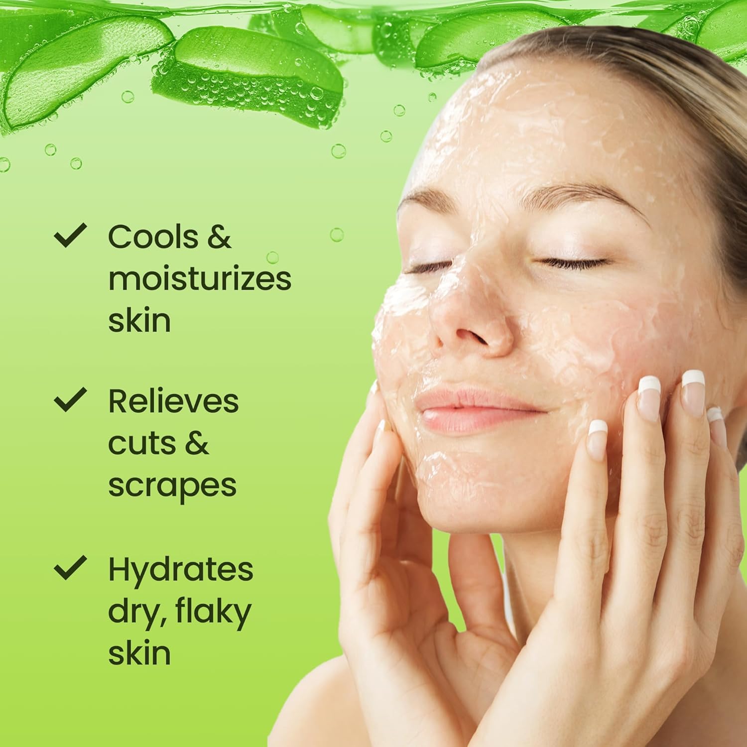 Organic 100% Aloe Vera Gel for Face & Body with Manuka Honey - A Fresh Aloe Vera Plant, No Powder - Sunburn Relief - Aloe Vera Gel for Hair (1 Gallon) - Image 4