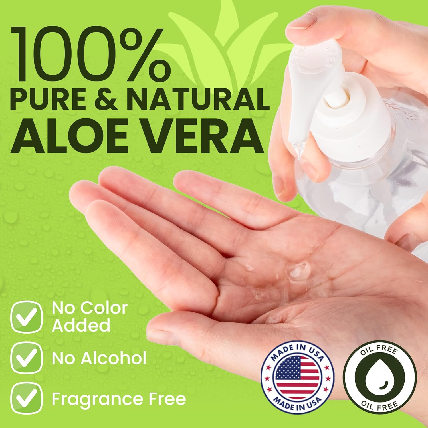 Organic 100% Aloe Vera Gel for Face & Body with Manuka Honey - A Fresh Aloe Vera Plant, No Powder - Sunburn Relief - Aloe Vera Gel for Hair (1 Gallon) - Image 3