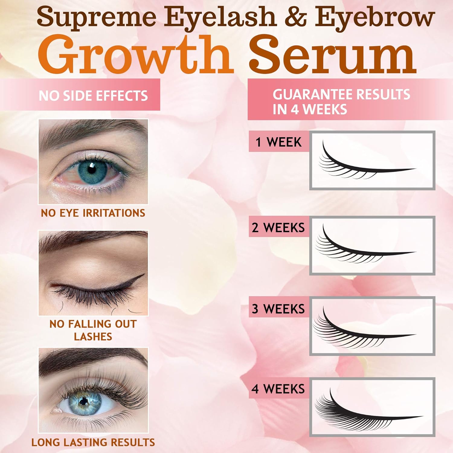 Organic Eyelash Growth Serum - Vegan Lash Enhancer & Primer Improved Formula With Biotin and Oat Grow Peptides for Longer, Thicker Lashes and Eyebrows - Image 2