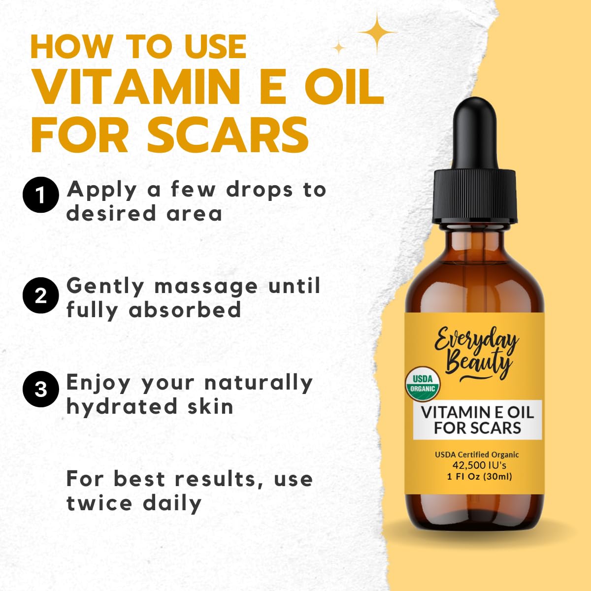 Organic Vitamin E Oil 1oz Natural Vegan Moisturizer for Skin and Face Scars - Image 7