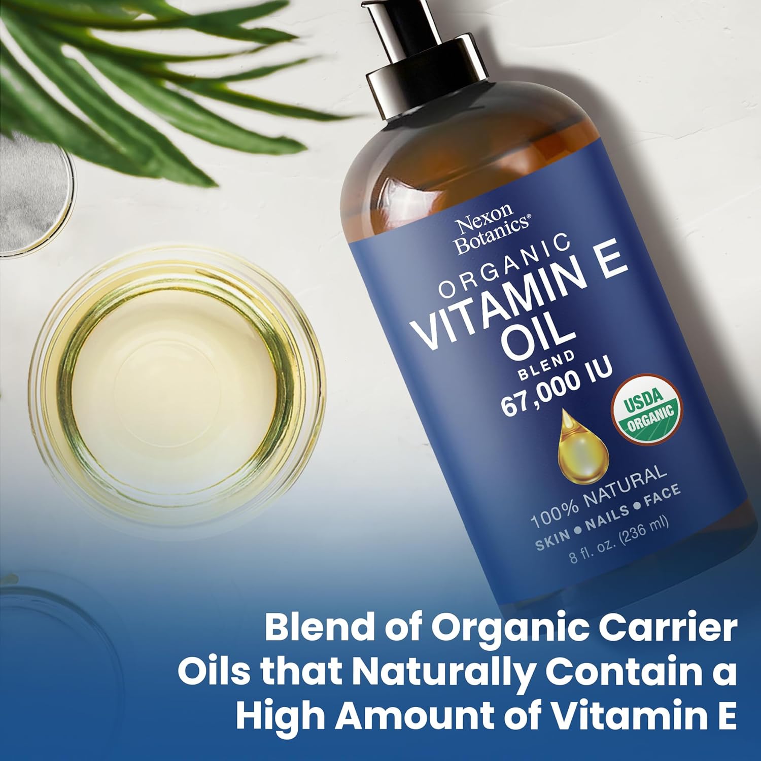 Organic Vitamin E Oil Blend 67,000 IU - 8 fl oz - Made from Pure, Natural Oils for Skin, Scars & Face - Aceite de Vitamina E - Nexon Botanics - Image 6