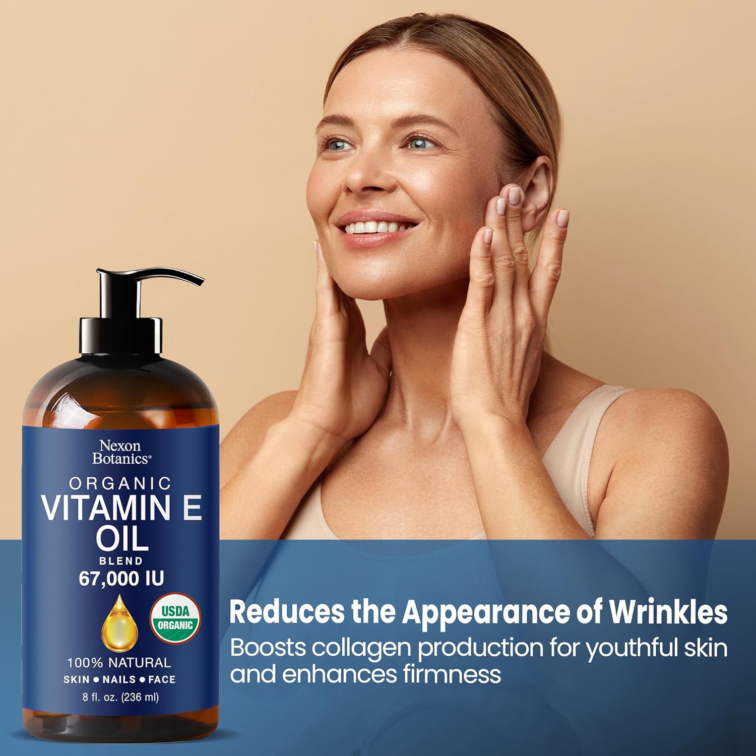 Organic Vitamin E Oil Blend 67,000 IU - 8 fl oz - Made from Pure, Natural Oils for Skin, Scars & Face - Aceite de Vitamina E - Nexon Botanics - Image 3