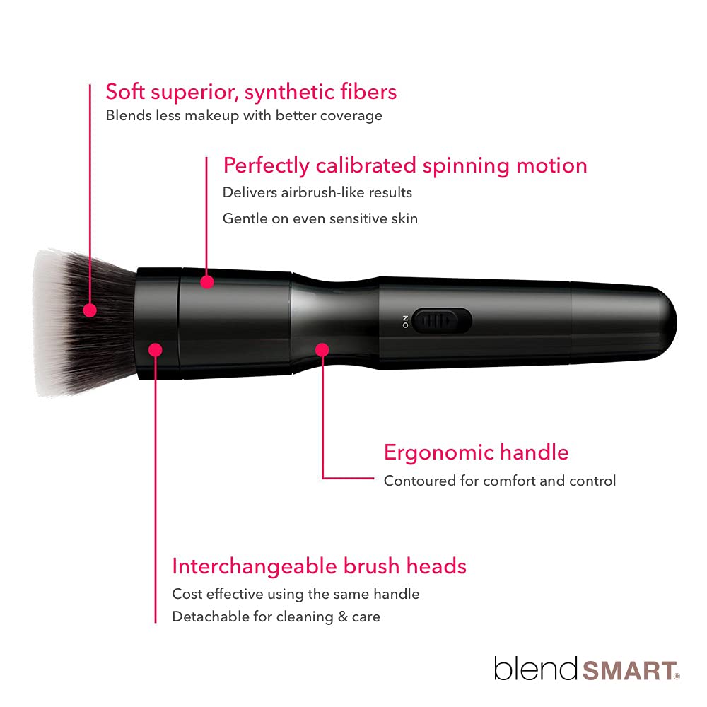 Original blendSMART1 Starter Set w/Powered Rotating Foundation Brush for Makeup - Image 3