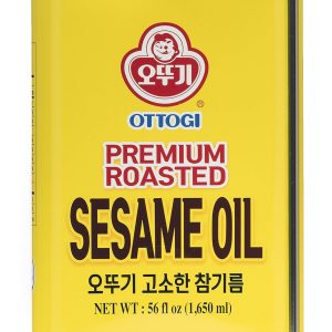 OTTOGI 100% Pure Premium Roasted Sesame Oil, Toasted to Perfection, Traditional Korean Style Oil, 1650ml (56.0 fl oz)
