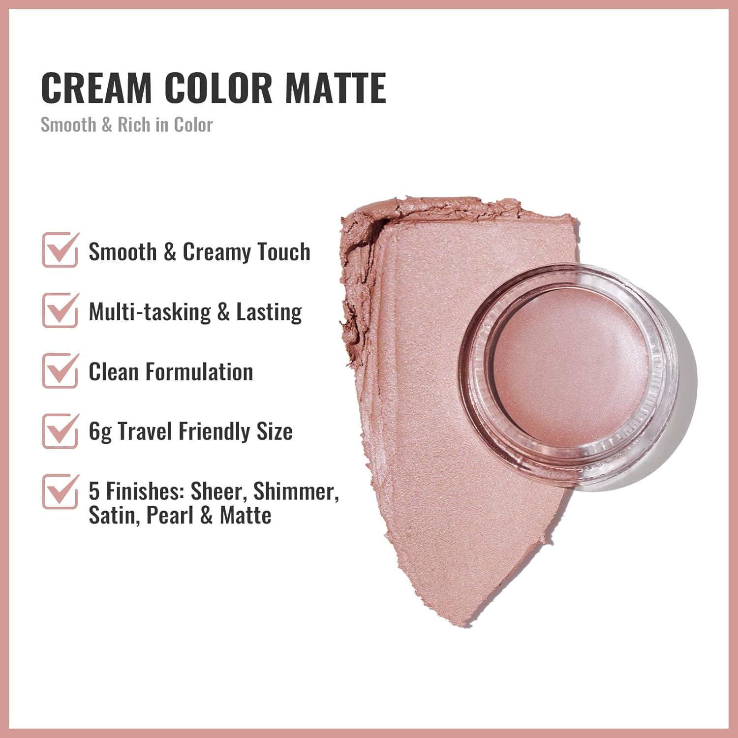 Oulac Matte Eyeshadow 3-in-1 Primer Eyeliner Palette Waterproof Smudge-proof Long-Lasting CM05 - Image 3
