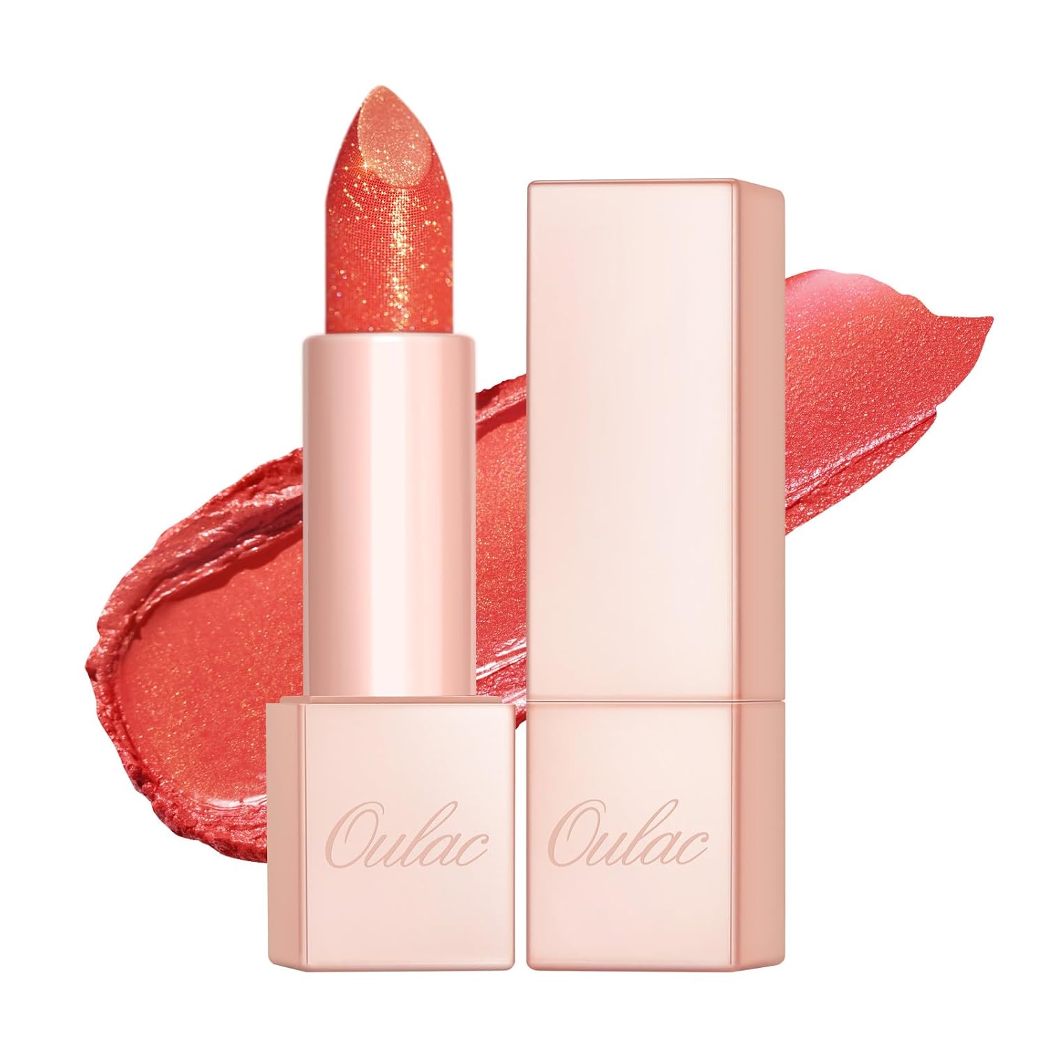 Oulac Moisturizing Coral Lipstick for Women Tinted Lip Balm Infused with Sodium Hyaluronate Acid, Lightweight Lip Makeup, Vegan & Gluten Free, PG04 Sunrise - Image 9
