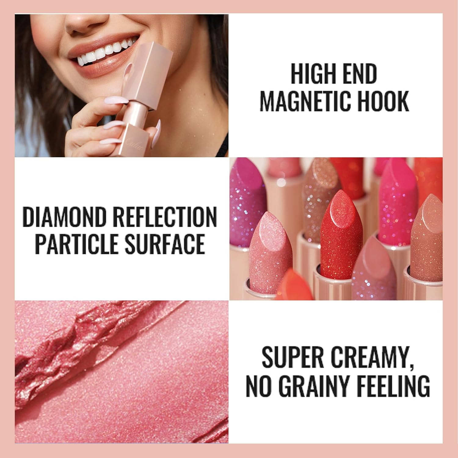 Oulac Moisturizing Coral Lipstick for Women Tinted Lip Balm Infused with Sodium Hyaluronate Acid, Lightweight Lip Makeup, Vegan & Gluten Free, PG04 Sunrise - Image 4