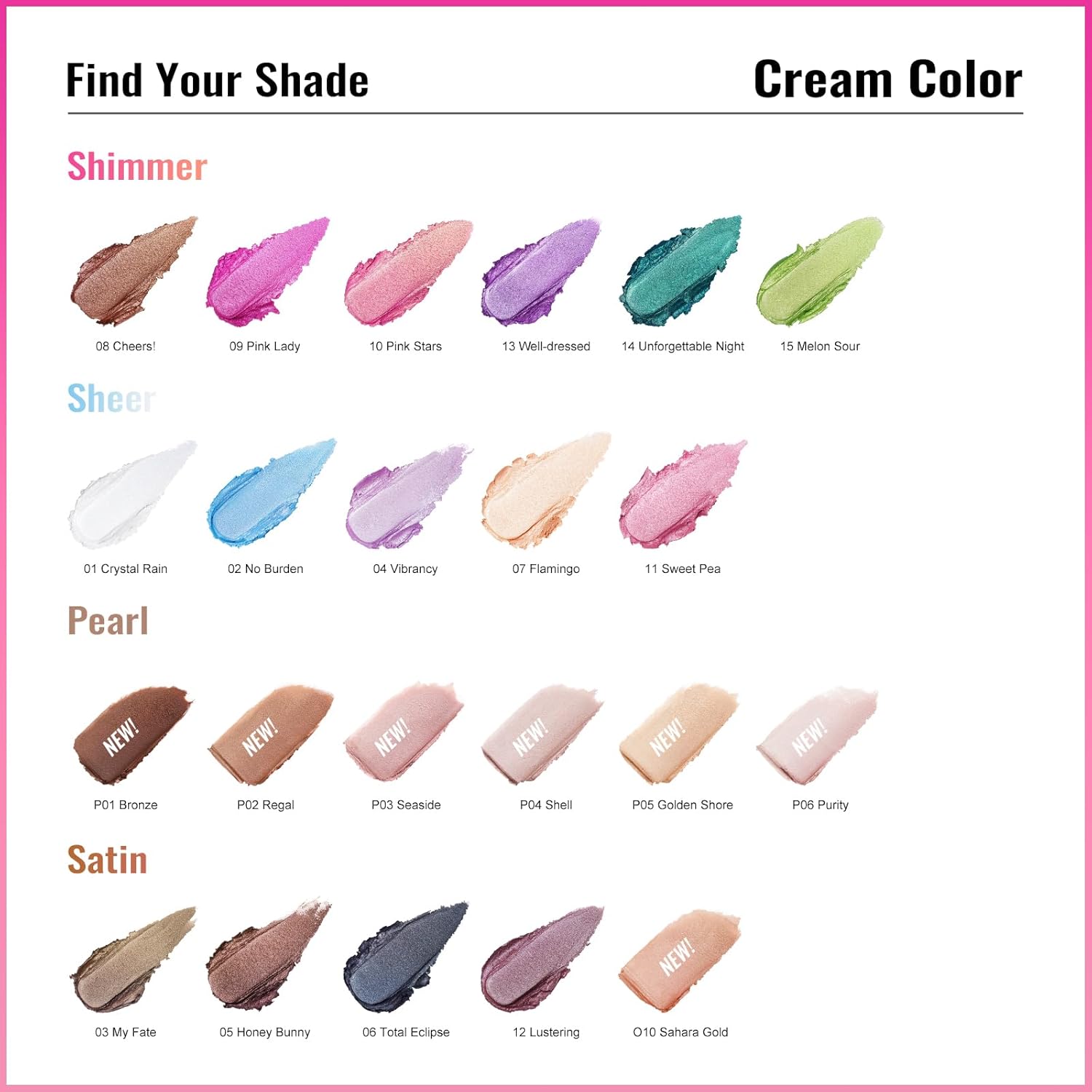 Oulac Nude Gold Cream Eyeshadow also for Highlighter Highly Pigmented Eye Shadow Waterproof&Long Lasting with Moisturizing Formula Blendable Shimmer Eye Make-up,Vegan & Cruelty-Free, 6g O10 - Image 8
