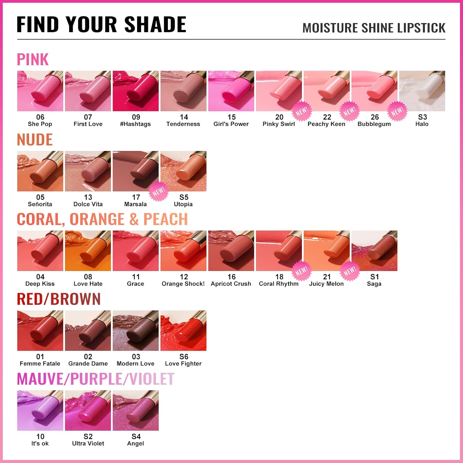 Oulac Shine Orange Lipstick for Women, 2 in 1 Glossy Coral Orange Tinted Lip Balm, Hydrating Lipstick for Dry Lips, Moisture Shine Juicy Finish Vegan 2.2g/0.07oz (18) - Image 5