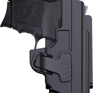 OWB Holster for S&W M&P Bodyguard 380 with Integrated Red Laser/None Laser, Open Carry Right-Handed Paddle Belt Gun Holster for M&P Bodyguard .380 Pistol, 60° Adjustable Holsters with Rapid Release
