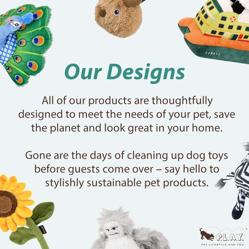 P.L.A.Y. Cute Plush Dog Toy Splish Splash Bathtime Howlin' Hair Dryer Durable Squeaker Chew Toy Machine Washable - Image 9