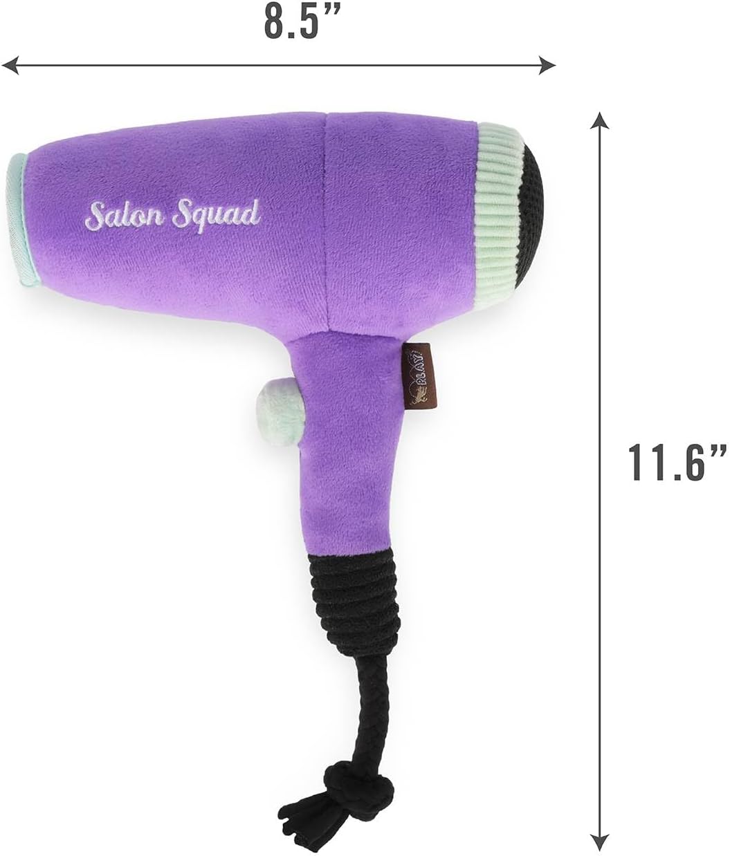 P.L.A.Y. Cute Plush Dog Toy Splish Splash Bathtime Howlin' Hair Dryer Durable Squeaker Chew Toy Machine Washable - Image 5