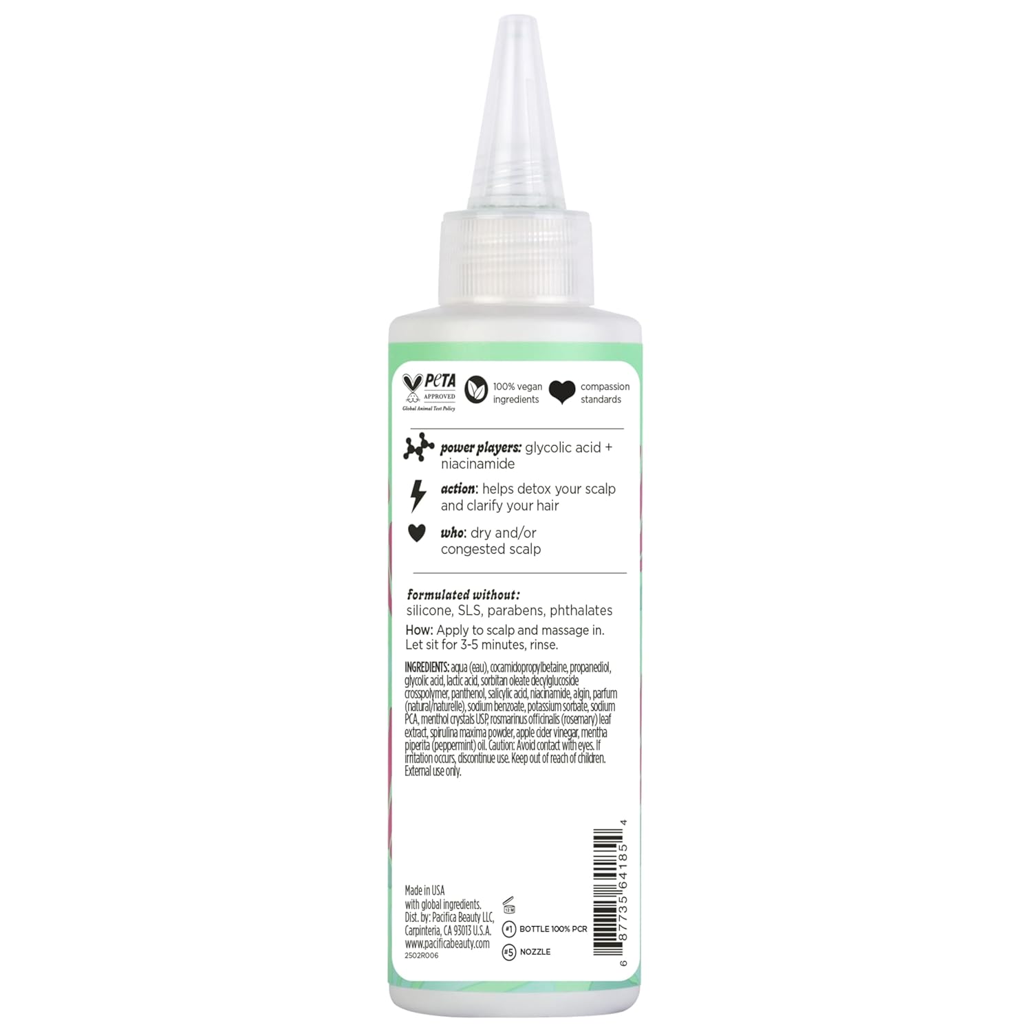 Pacifica Scalp Detox Tonic โ Rosemary Apple Cider Scalp Exfoliator - Scalp Scrub w/ Salicylic Acid for Clarifying Build Up & Purifying - Itchy, Dry Scalp Treatment , Vegan & Cruelty-Free, 5 oz - Image 12
