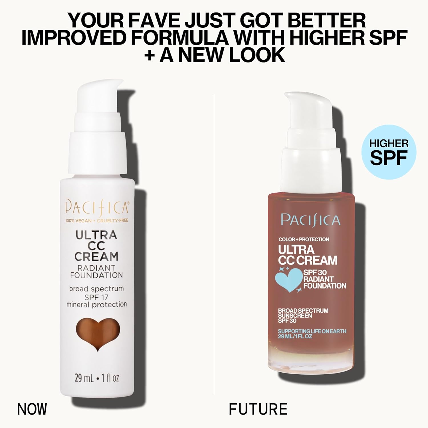Pacifica Ultra CC Cream Radiant Foundation SPF 17 - Cool-Deep – Medium Coverage Color Correcting Cream, Dewy Finish, Mineral SPF, 1 oz - Image 6